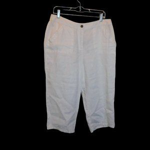 Women's chico's Optic White Pants/Jeans Relaxed Sz. 2 Crop